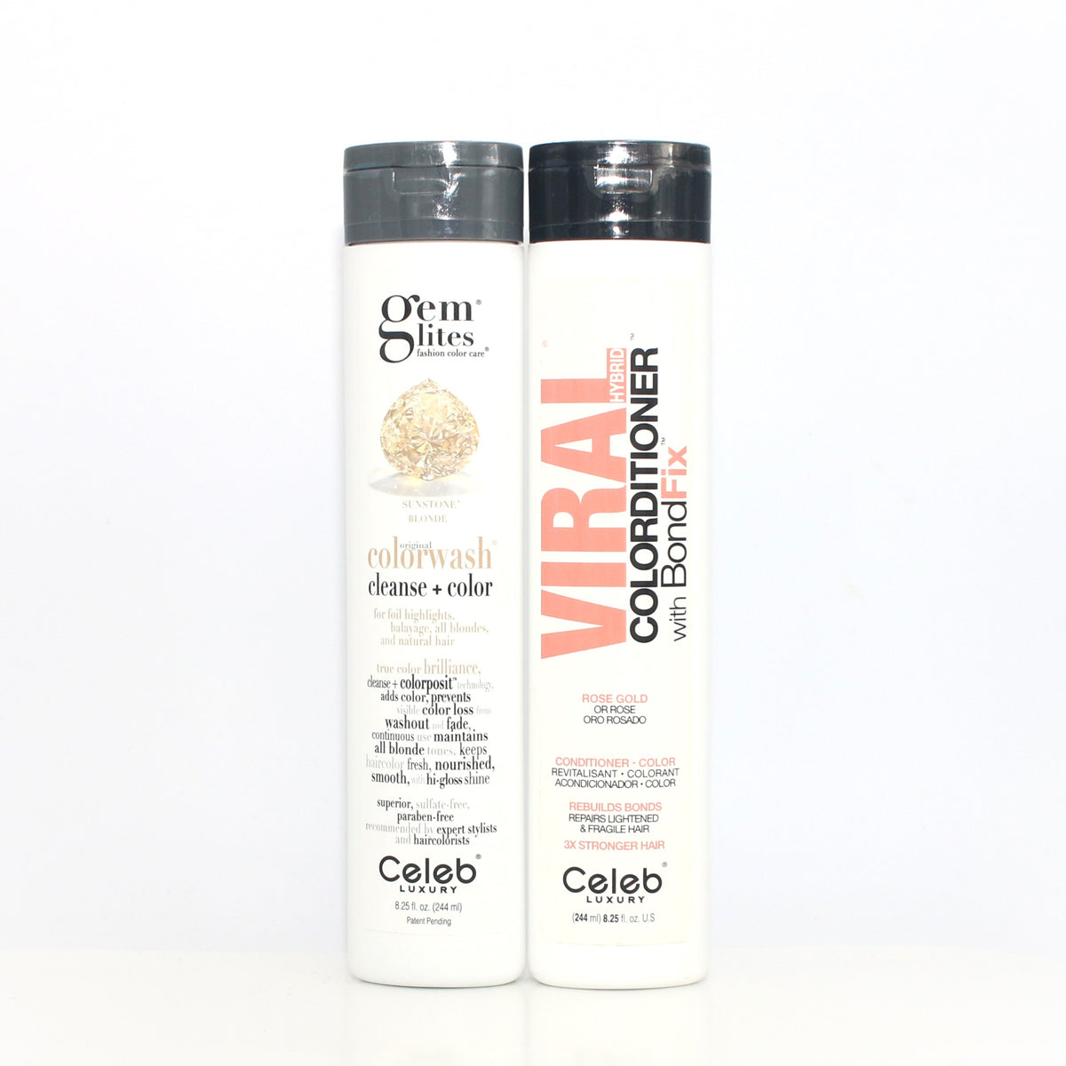 CELEB LUXURY Viral Hybrid Colorditioner Rose Gold &amp;Sunstone Blonde Colorwash Set