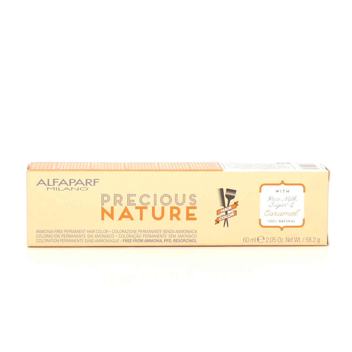 Alfaparf Precious Nature Permanent Hair with Rice Milk, Sugar &amp; Caramel 2.05 oz