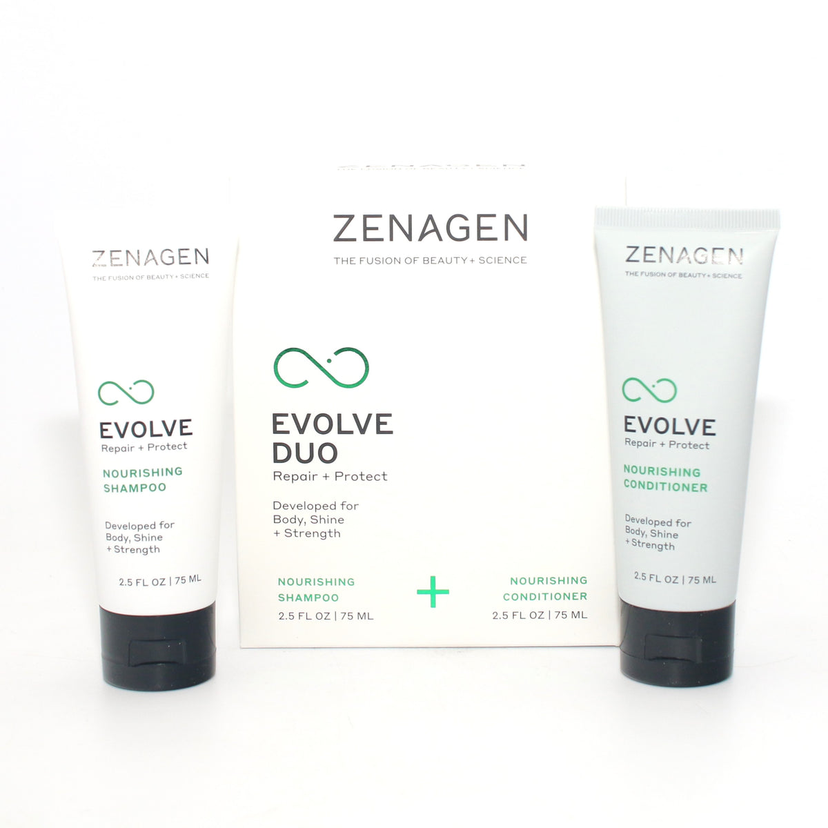 Zenagen Evolve Duo Repair + Product Nourishing Shampoo &amp; Conditioner 2.5 oz