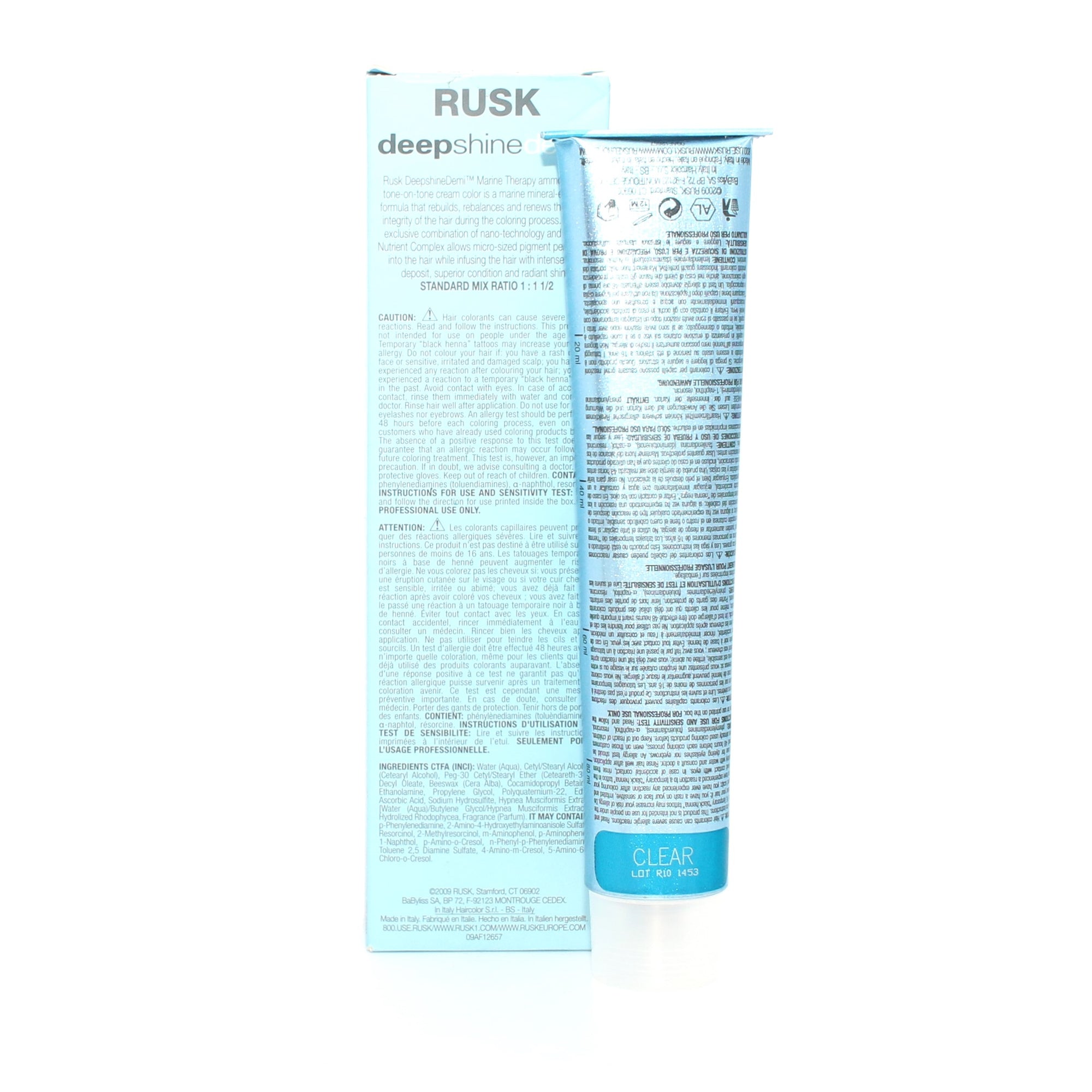 Rusk Deep Shine Demi Permanent Ammonia Free Tone on Tone Cream Color 3.4 oz