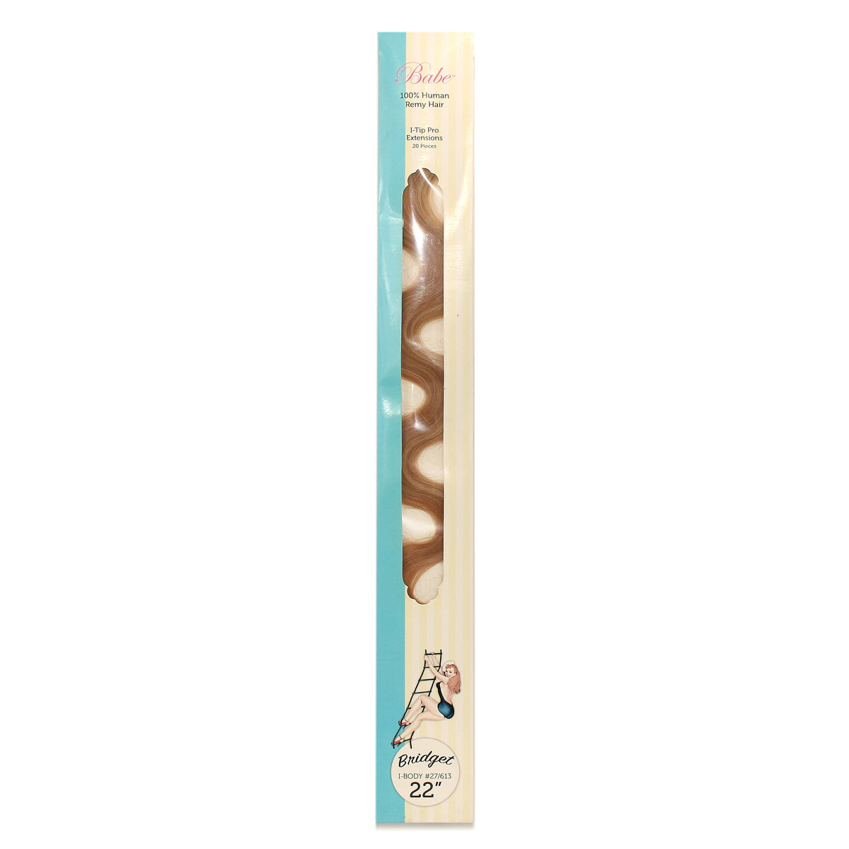 Babe 100% Human Remy Hair I-Tip Pro Extensions Bridget I-Body #27/613 22&quot;