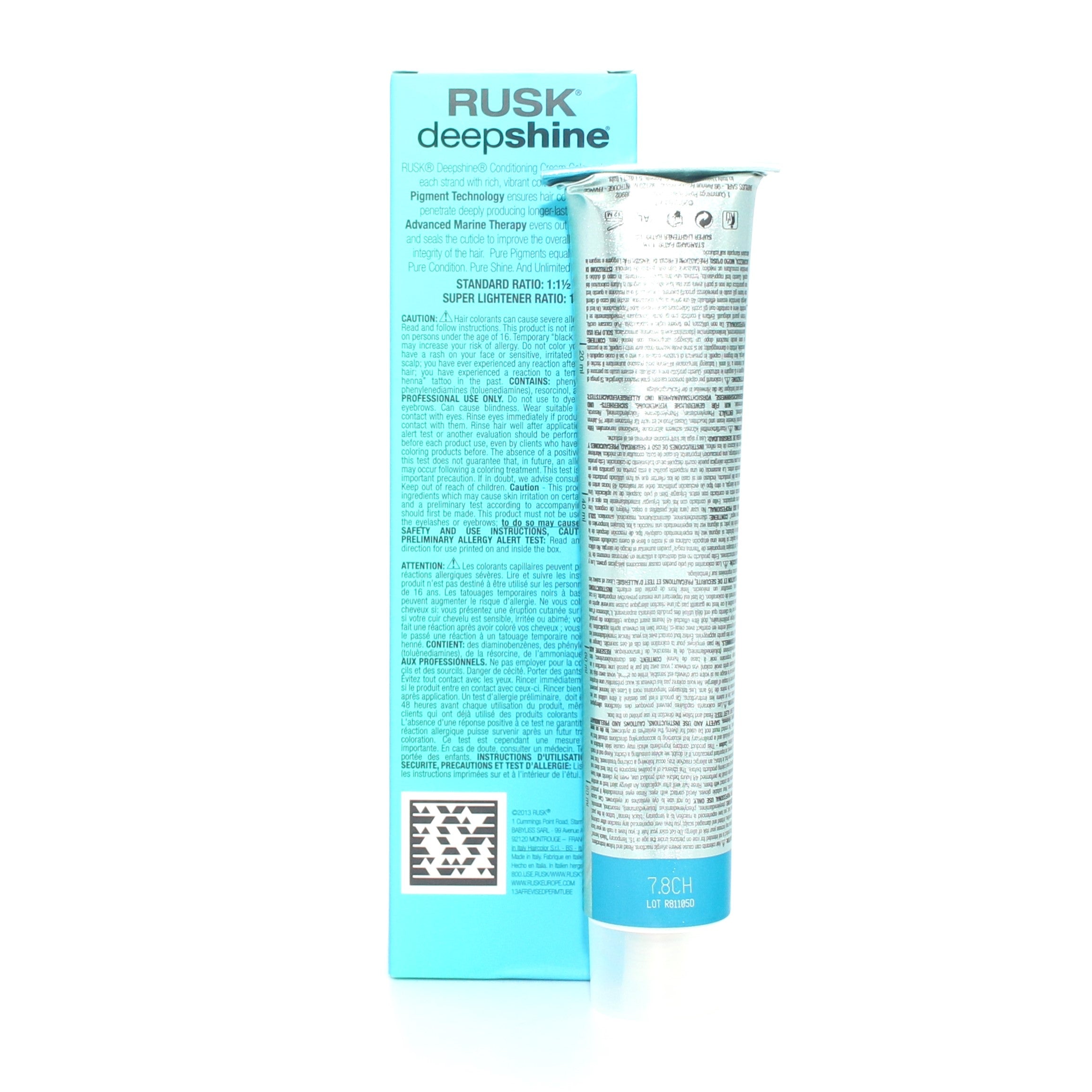 Rusk Deep Shine Permanent Color Pure Pigments Conditioning Cream Color 3.4 oz