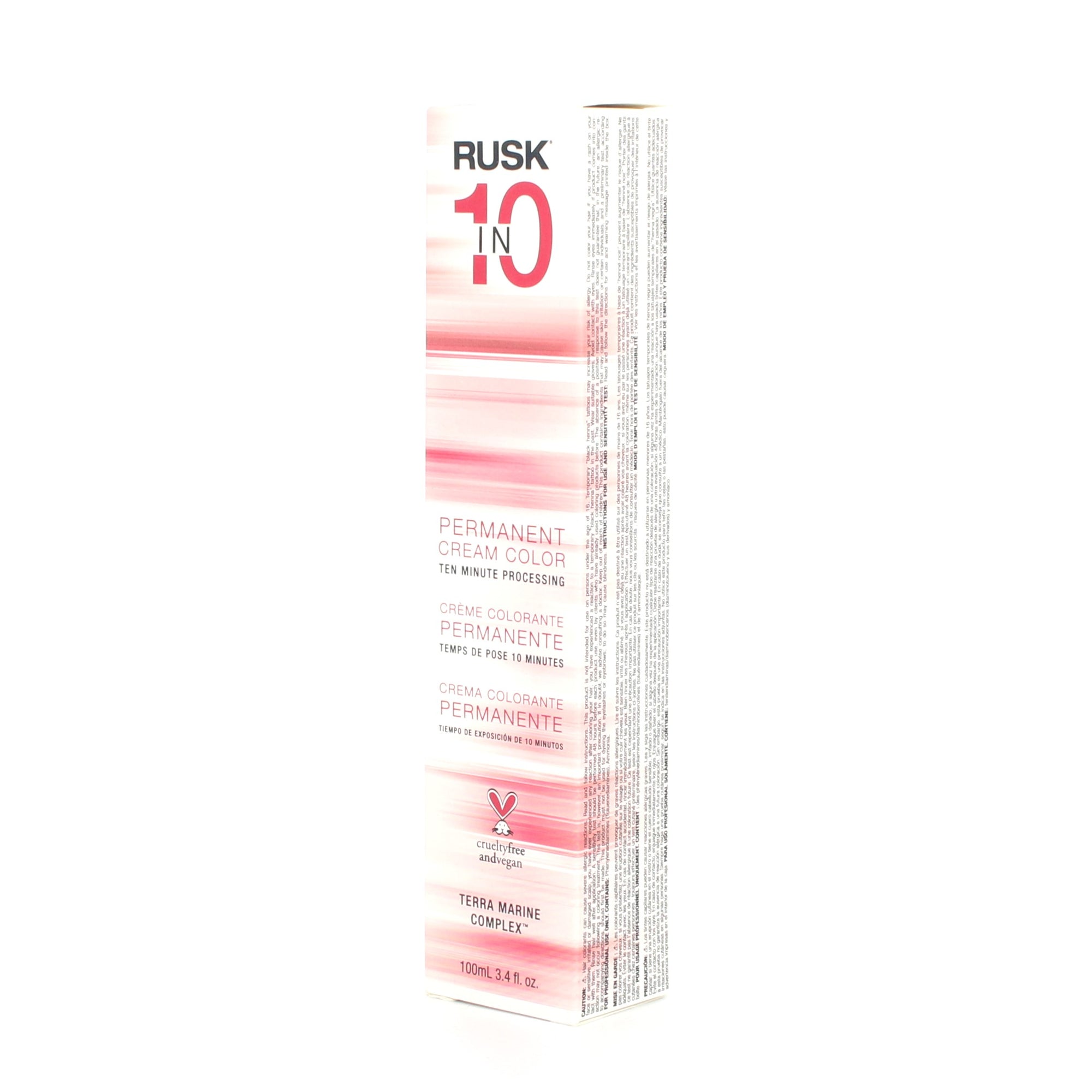 Rusk 10 In 1 Permanent Cream Color Ten Minute Processing 3.4 oz