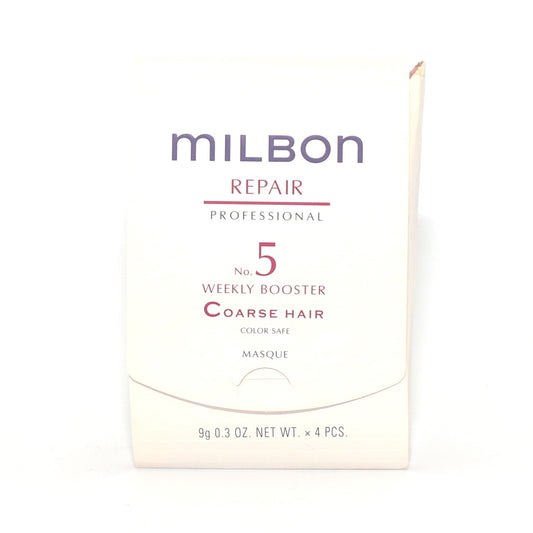 Milbon Repair #5 Weekly Booster Coarse Hair Masque x4 Pcs 0.3 oz