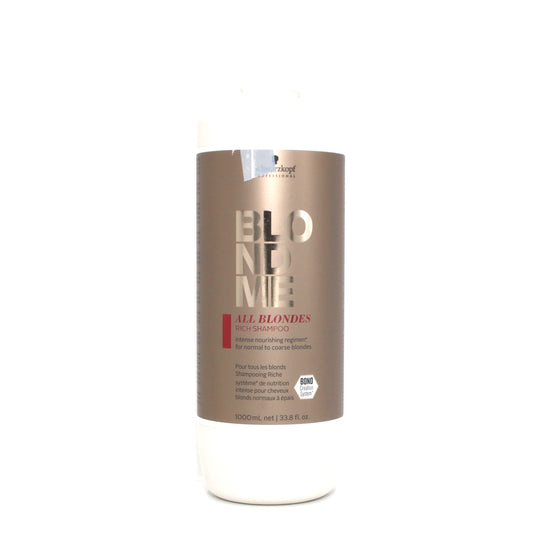 SCHWARZKOPF BlondMe All Blondes Rich Shampoo Normal to Coarse Blondes 33.8 oz