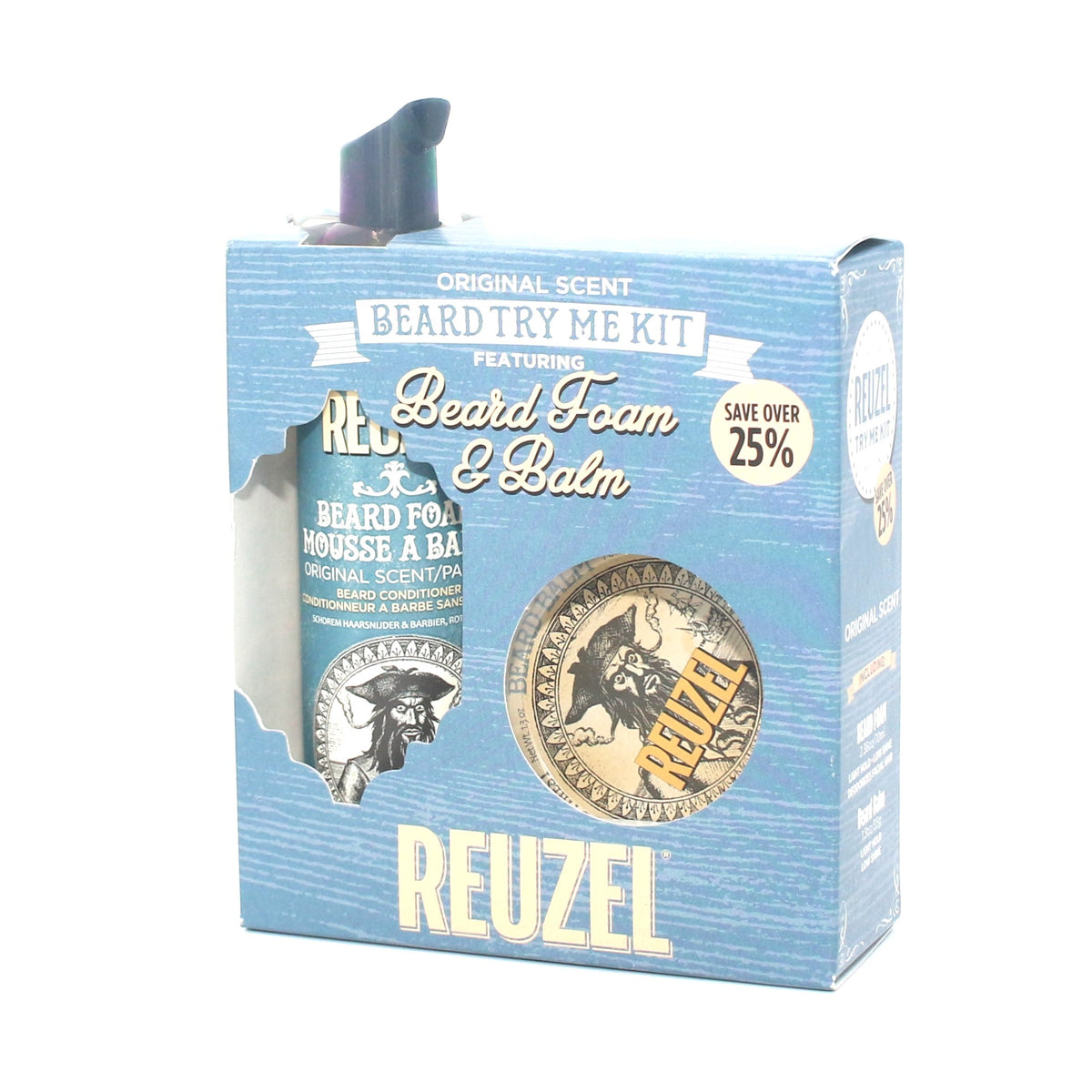 Reuzel Original Scent Beard Foam &amp; Balm Beard Try Me Kit