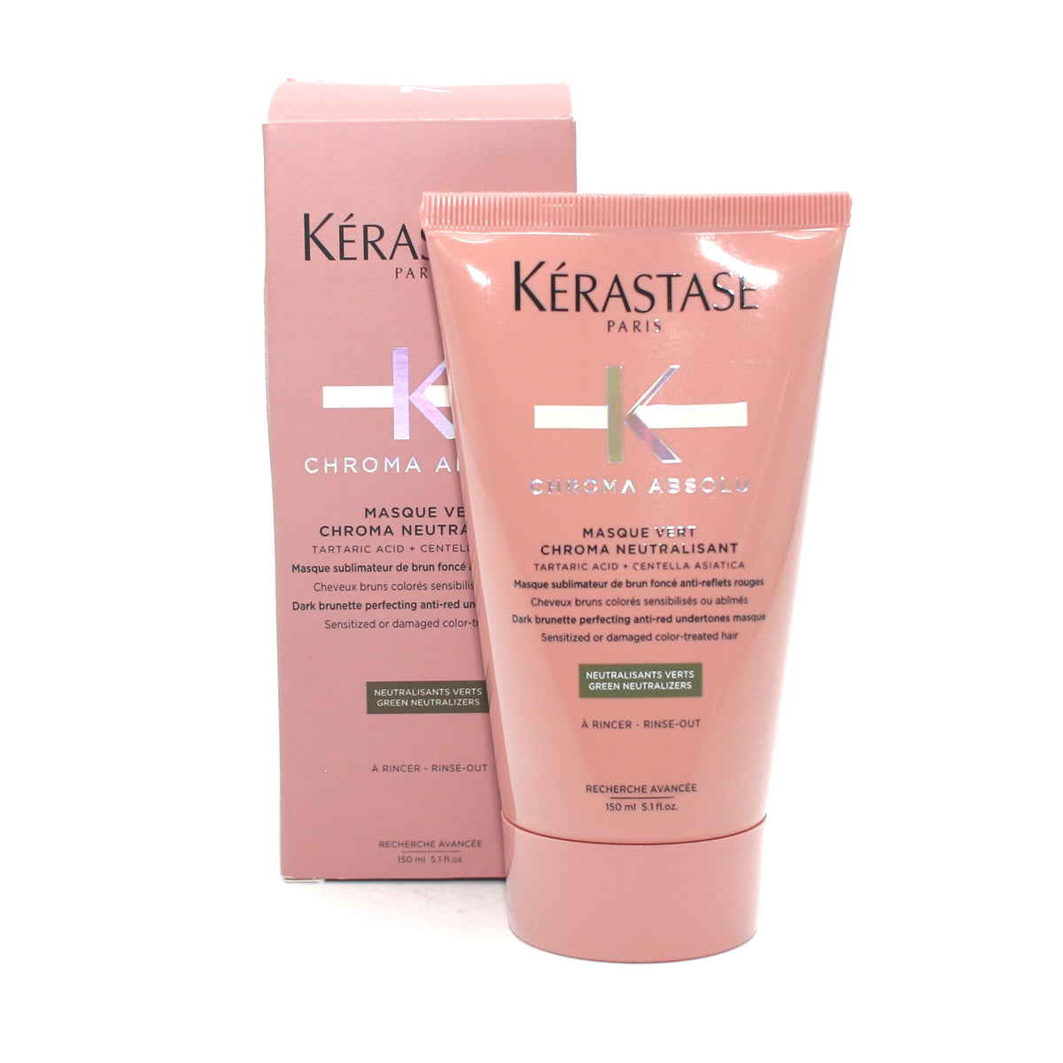 Kerastase Chroma Absolu Masque Vert Dark Brunette Perfecting Anti Red 5.1 oz