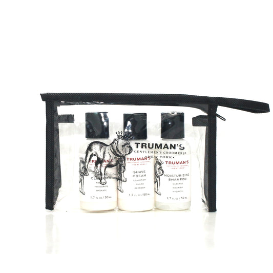 TRUMAN'S Moisturizing Shampoo Shave Cream Facial Cleanser Travel Set 1.7 oz