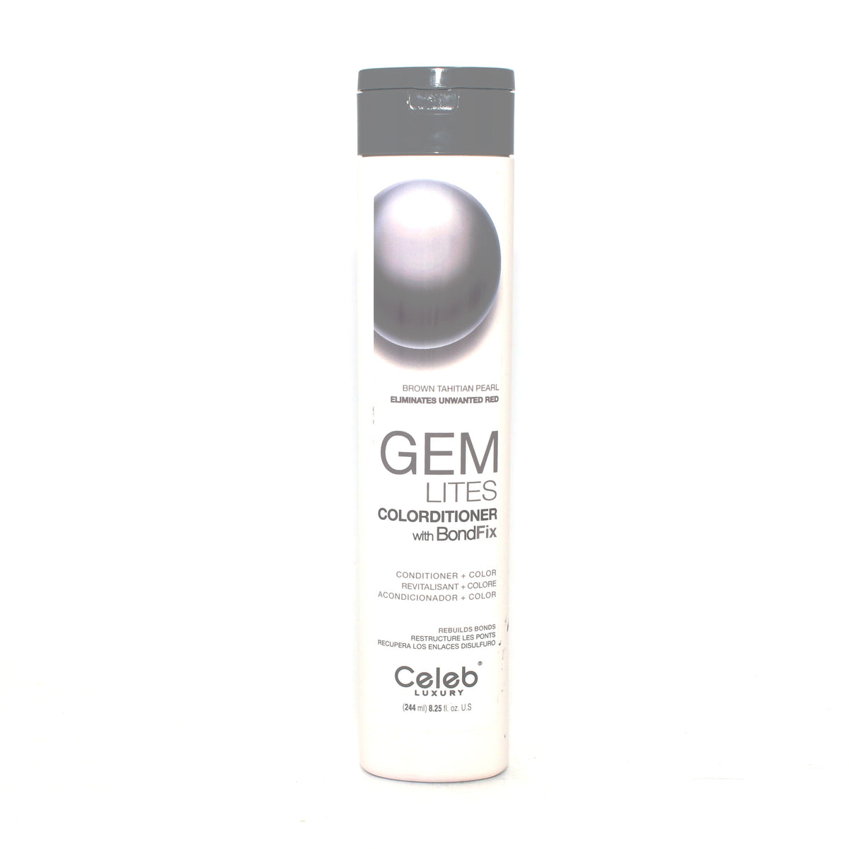 Celeb Luxury Gem Lites Conditioner+Color Brown Tahitian Pearl 8.25 oz