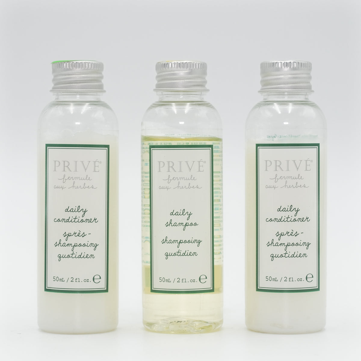 PRIVE Daily Shampoo &amp; 2 Daily Conditioners (Set of 3) 2 oz