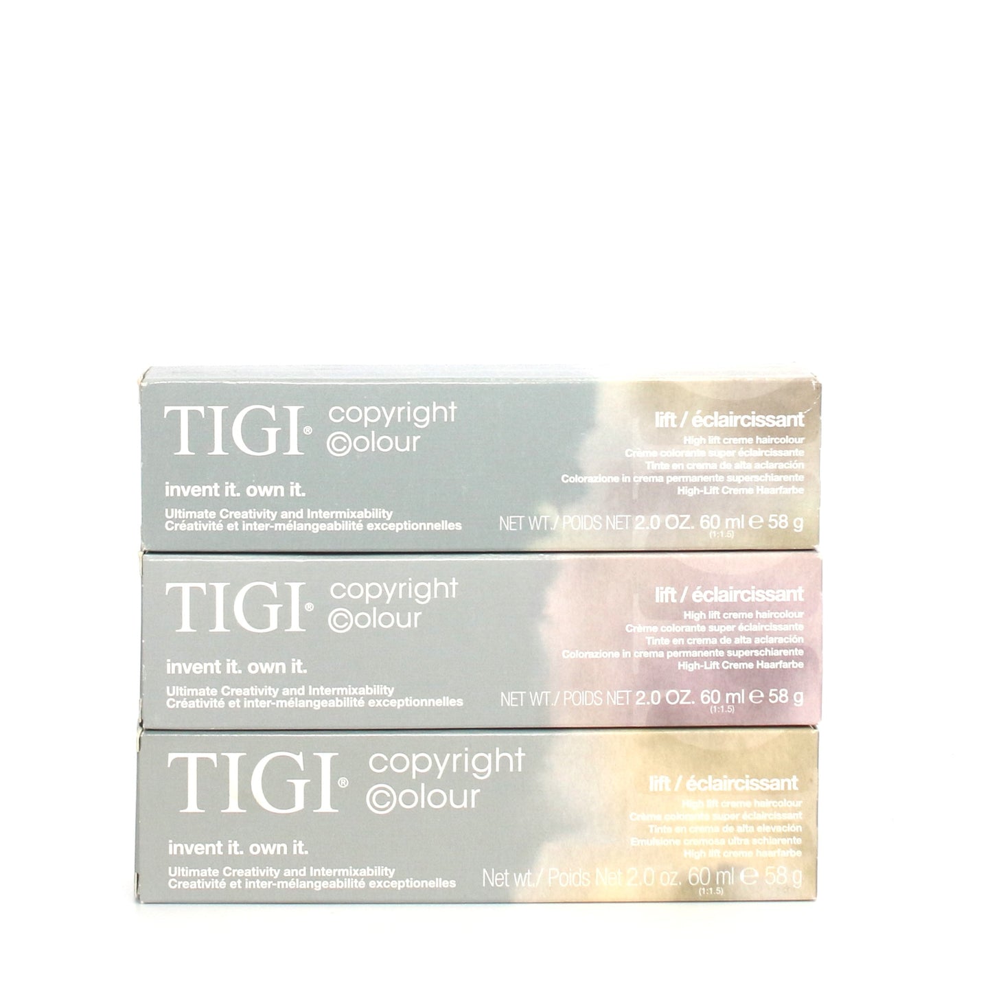 TIGI High Lift Creme Colour Ultra Light Ash Golden Blonde 100/83 100AG 2.0 oz