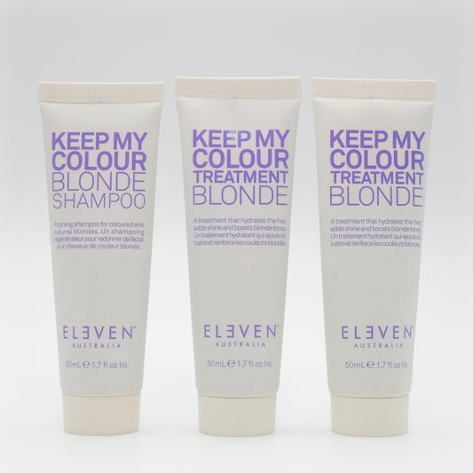 ELEVEN Keep My Colour Blonde Shampoo & Keep My Colour Treatment Blonde (Set of 3) 1.7 oz